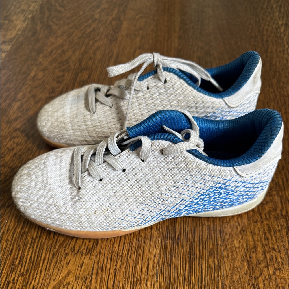 White and Blue Futsol Shoes